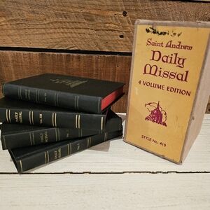 Vintage '47 "St. Andrew Daily Missal" 4 Vol. Set By Dom Gaspar Lefebvre, O.S.B.
